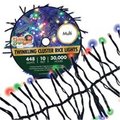 Nu Tsai Capital Dba Nu Tsai Capital DBA 7702509 10 ft. Cluster Rice Christmas Light Reel - Multicolor 7702509